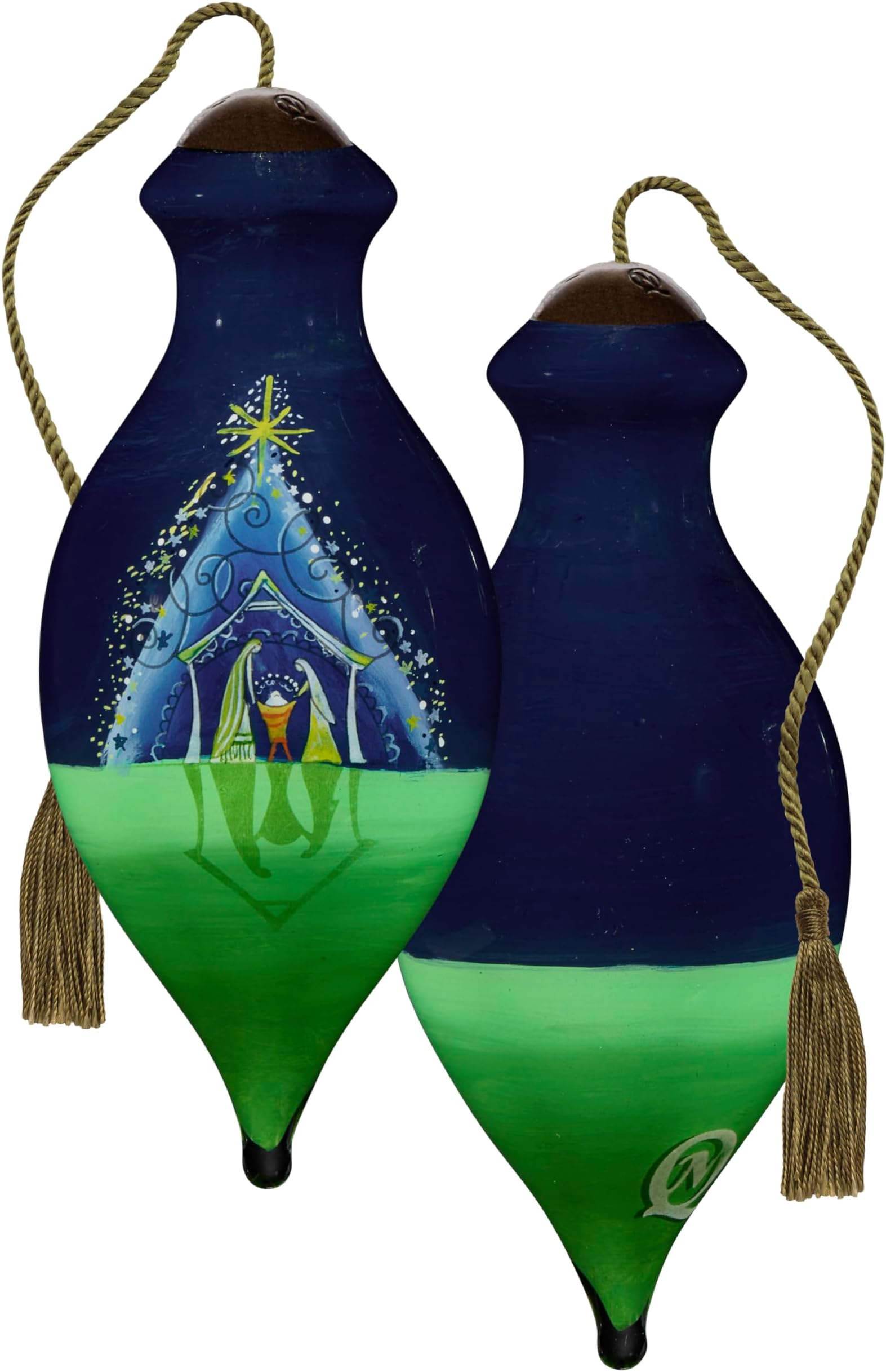 Ne’Qwa Art 7241116 Star of Wonder Alison MacGarrigle Hand-Painted Blown Glass Ornament