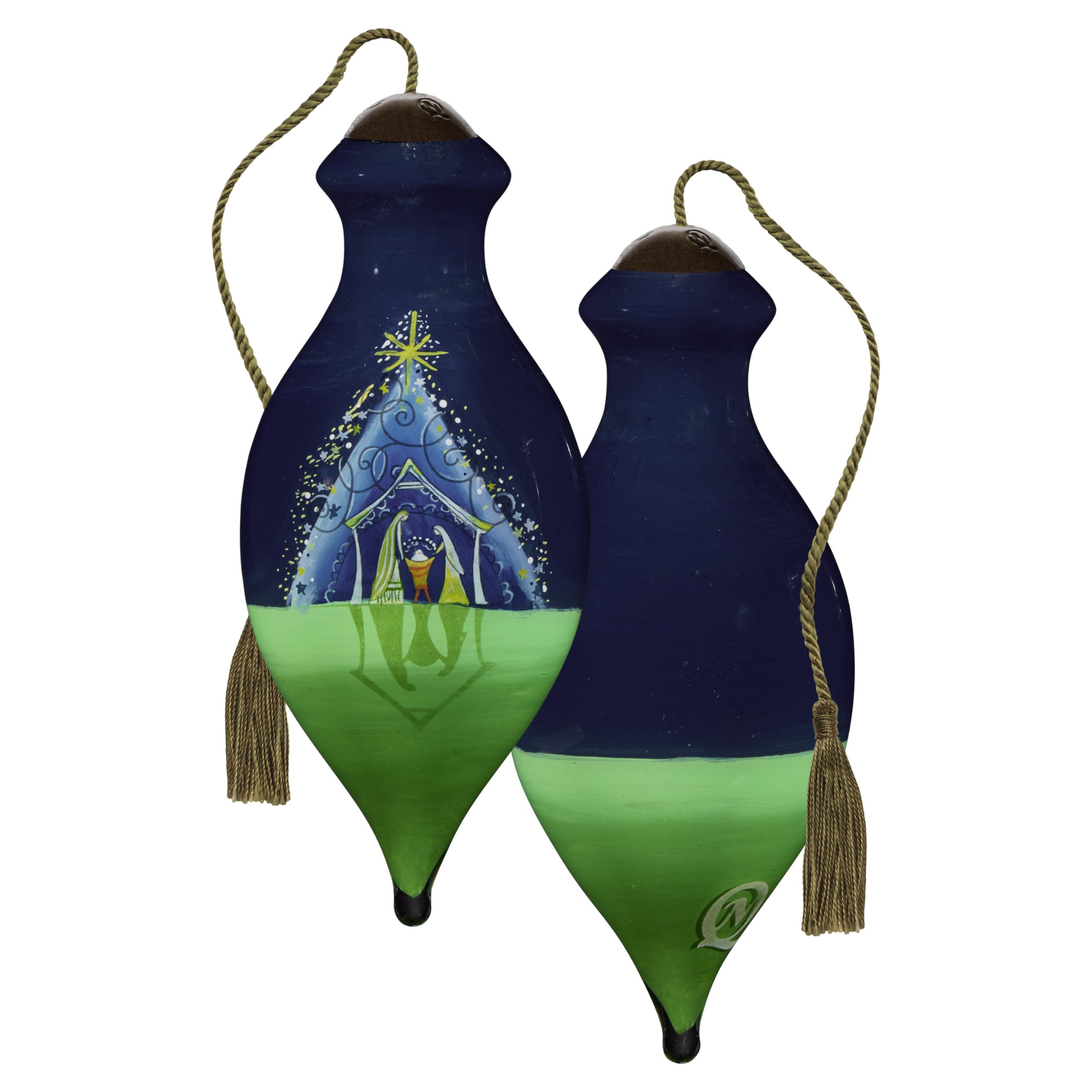 Ne’Qwa Art 7241116 Star of Wonder Alison MacGarrigle Hand-Painted Blown Glass Ornament