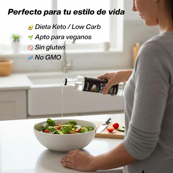 DRASANVI Aceite MCT Coco C8 PURO| 100% Ácido Caprílico | Rápida fuente de energía de fácil absorción | Ayuda en la pérdida de peso | Saciante y de fácil - 4
