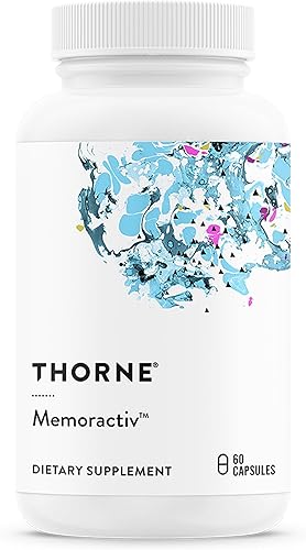 THORNE - Memoractiv - Suplemento cerebral nootrópico para el enfoque, la creatividad y la concentración - Ashwagandha, Ginkgo, Lutemax, Bacopa,