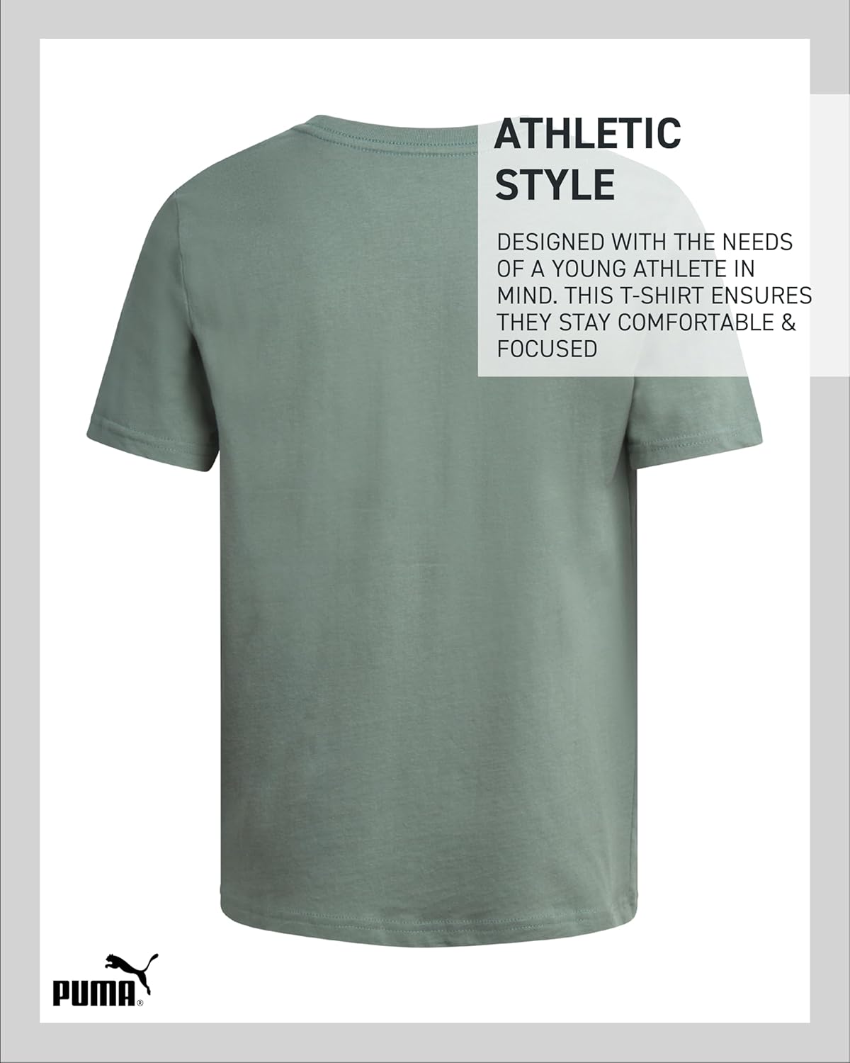 PUMA Boys Shirt - Cotton Crewneck Short Sleeve Active T Shirt for Boys with Logo (Sizes: 8-20) - Image 6