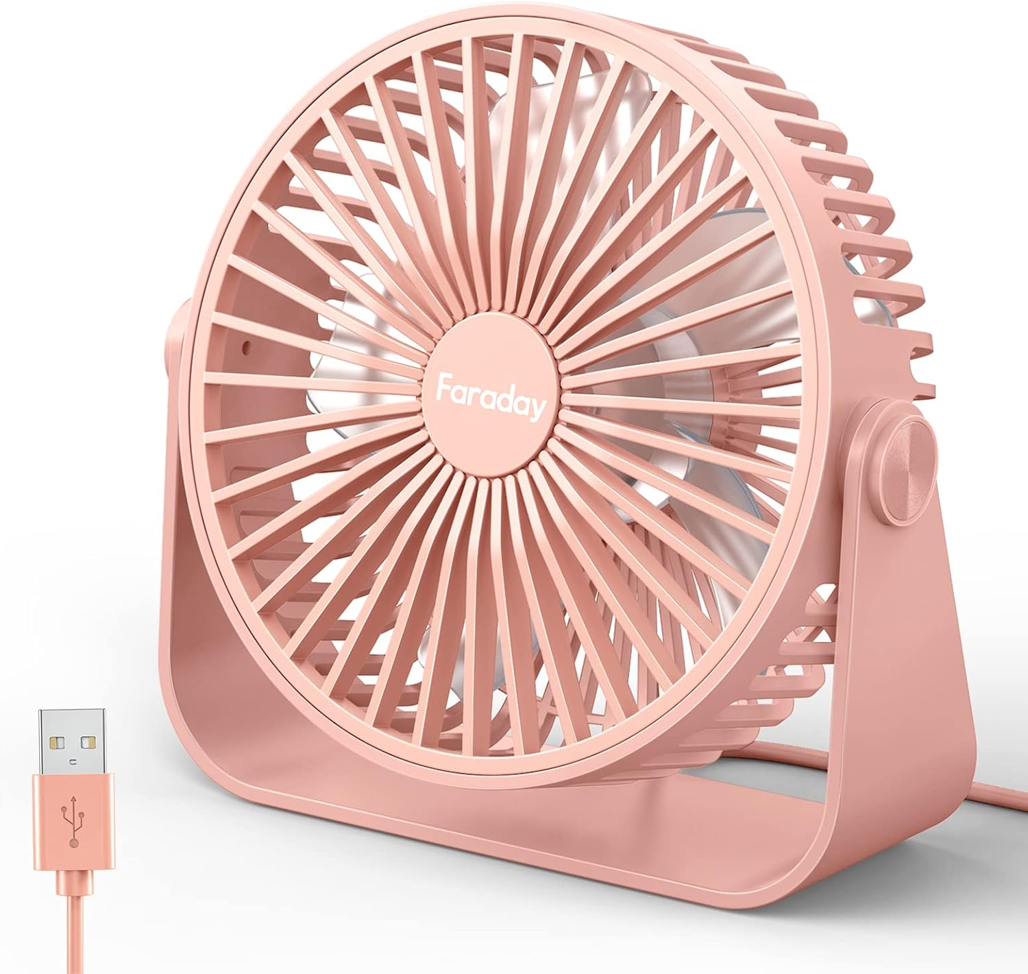 FARADAY USB Desk Fans 5 Inches Portable Table Fans 360