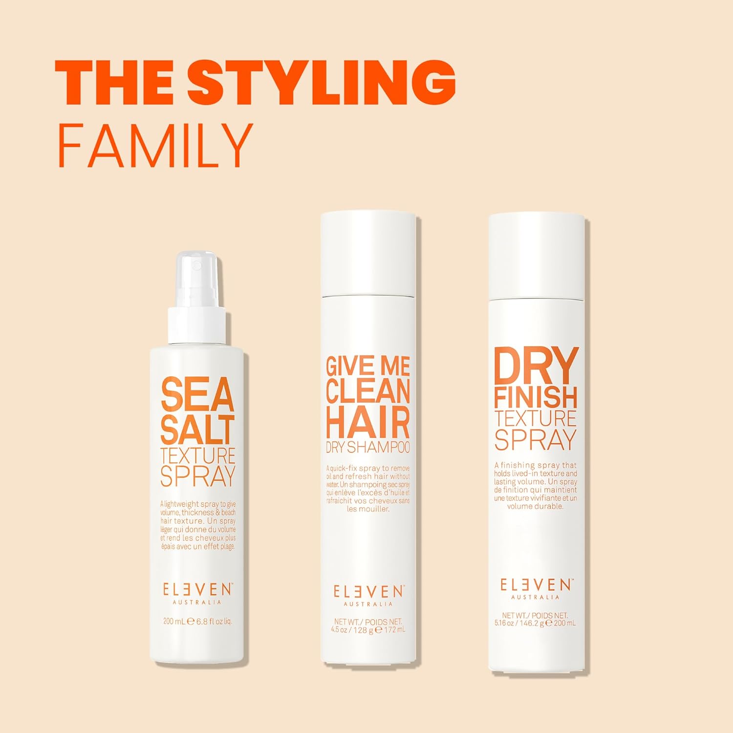 ELEVEN AUSTRALIA Dry Finish Texture Spray - Volumizing Finishing Spray for Women, Matte Finish for All Hair Types, Lightweight, Non-Greasy Formula - 5 oz