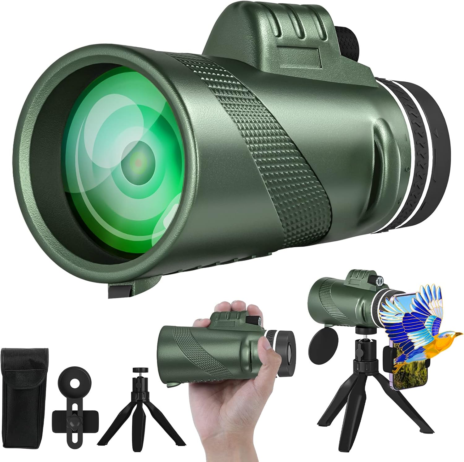 80x100 Monocular Telescope for Adults High Powered