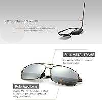 Vista 3 de SUNGAIT lentes de sol polarizados rectangulares livianos con protección 100% contra rayos UV