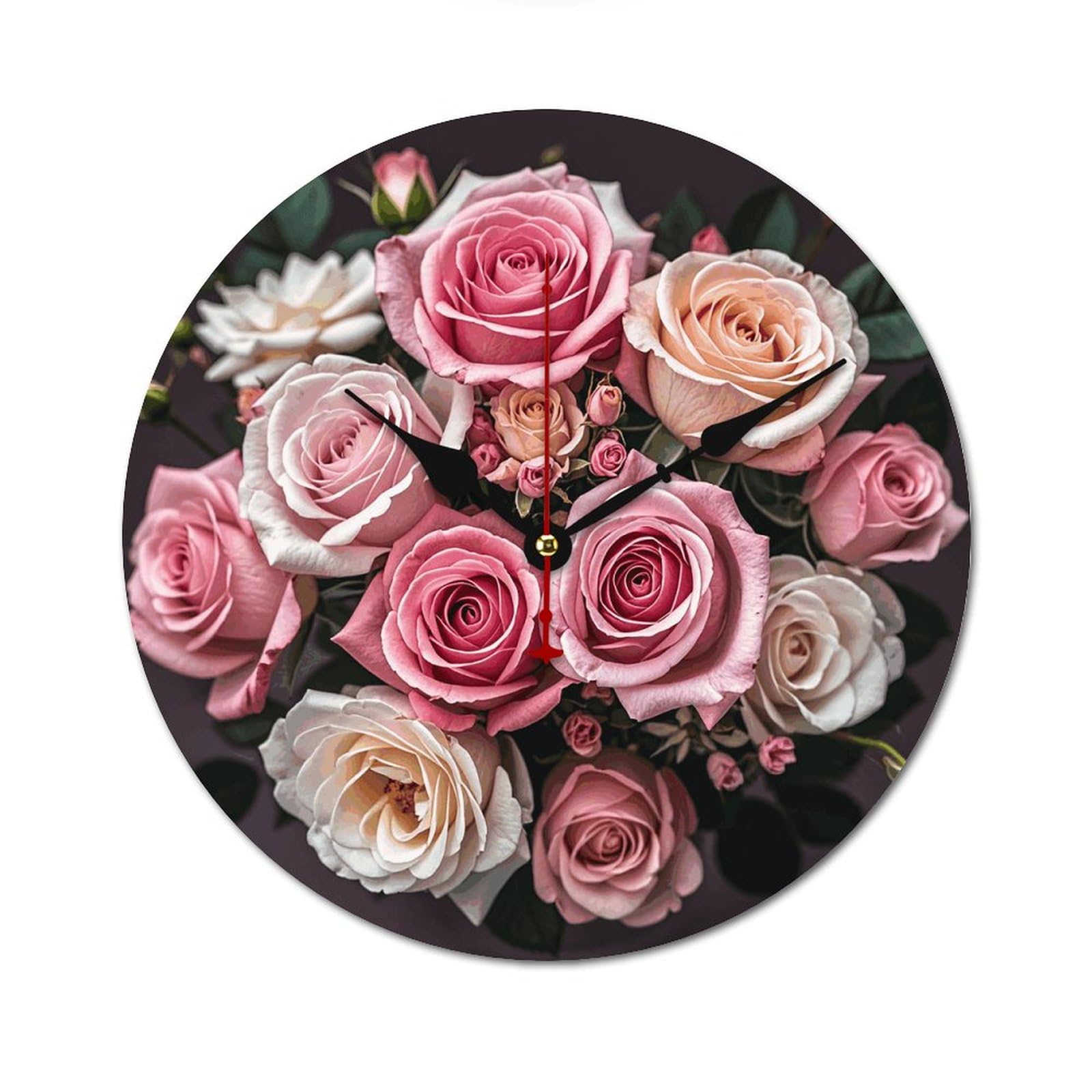 Horloge murale bois silencieuse 40 cm pour chambre et bureau