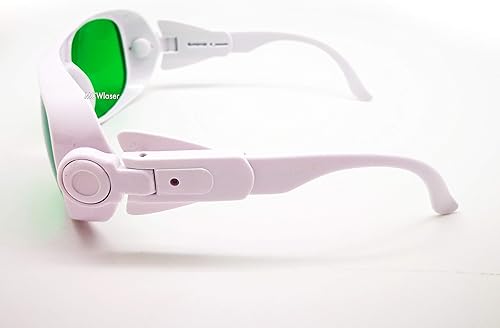 Miniatura 4 de MCWlaser Gafas de seguridad láser 190-470nm y 610-760nm para luz UV, azul, rojo rubí, verde, láser de picosegundo 405 nm, 445 nm, 450 nm, 635 nm,