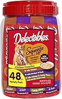Vista 10 de Delectables Squeeze Up - Paquete variado de golosinas para gatos para lamer sin mariscos, 20 unidades (paquete de 1)