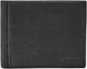 Fossil Men's Ingram Leather RFID-Blocking Bifold with Flip ID Wallet, Black, (Model: ML3784001) Leather Working Group