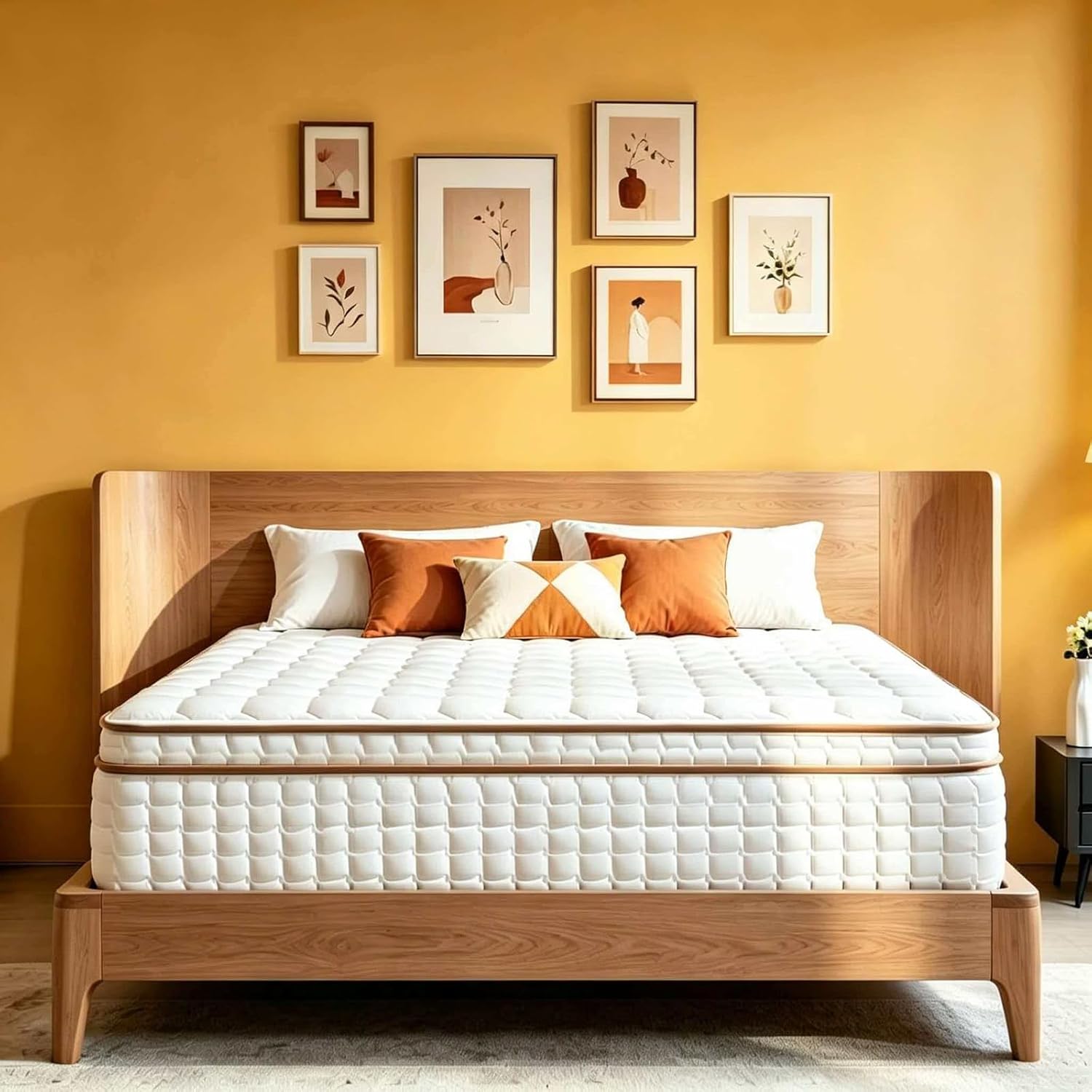 Full Mattress,12 Inch Hybrid Full Size Mattress in a Box with Memory Foam and Pocket Spring for Pressure Relief & Comfort Sleep & Zoned Support, Medium Firm,75"*54"