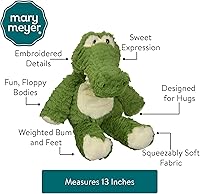 Vista 7 de Mary Meyer Marshmallow Gator - Juguete suave para amigo, 13 pulgadas, color verde