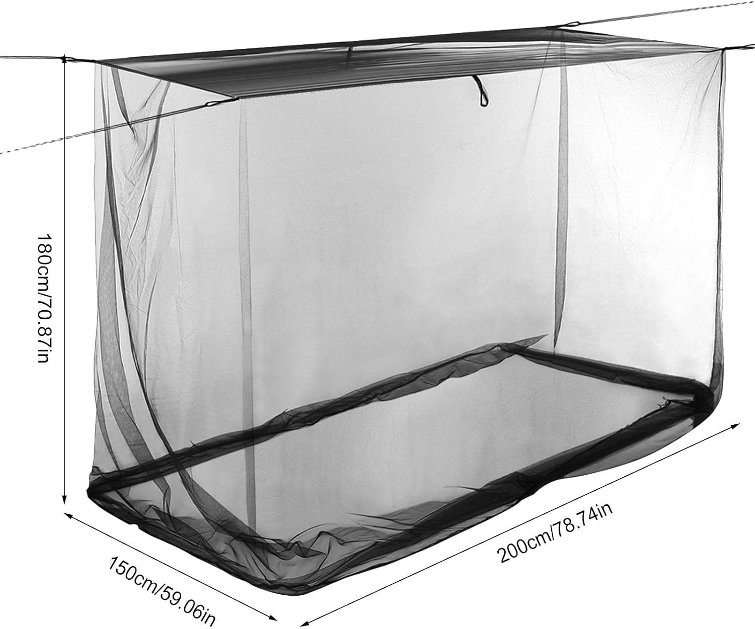 Patio Fly Netting, Rectangular Foldable with Portable Summer Canopy Design