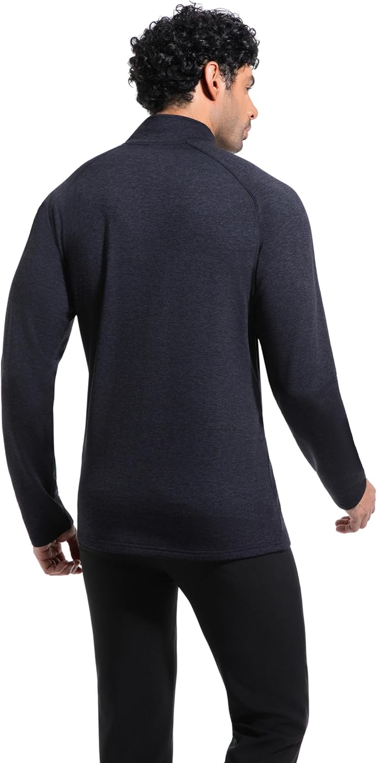 1/4 Zip Pullover Sweatshirts Men Long Sleeve Golf Shirts Quarter Zip Pullover - Image 5