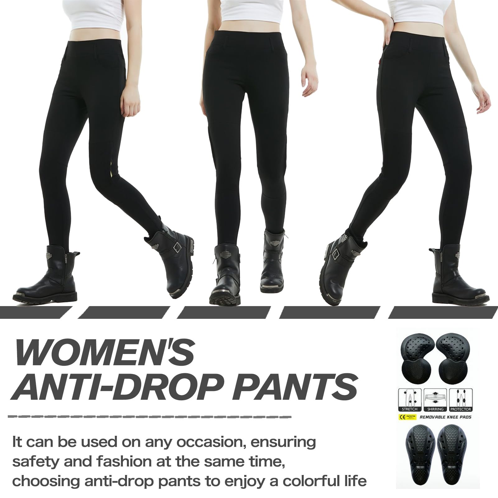Jeans Da Moto Da Donna Pantaloni Da Motociclista In Denim Protezione Pantaloni Da Moto Da Ciclismo Jeans Da Motociclista Elasticizzati Con 4 Protezioni (M)