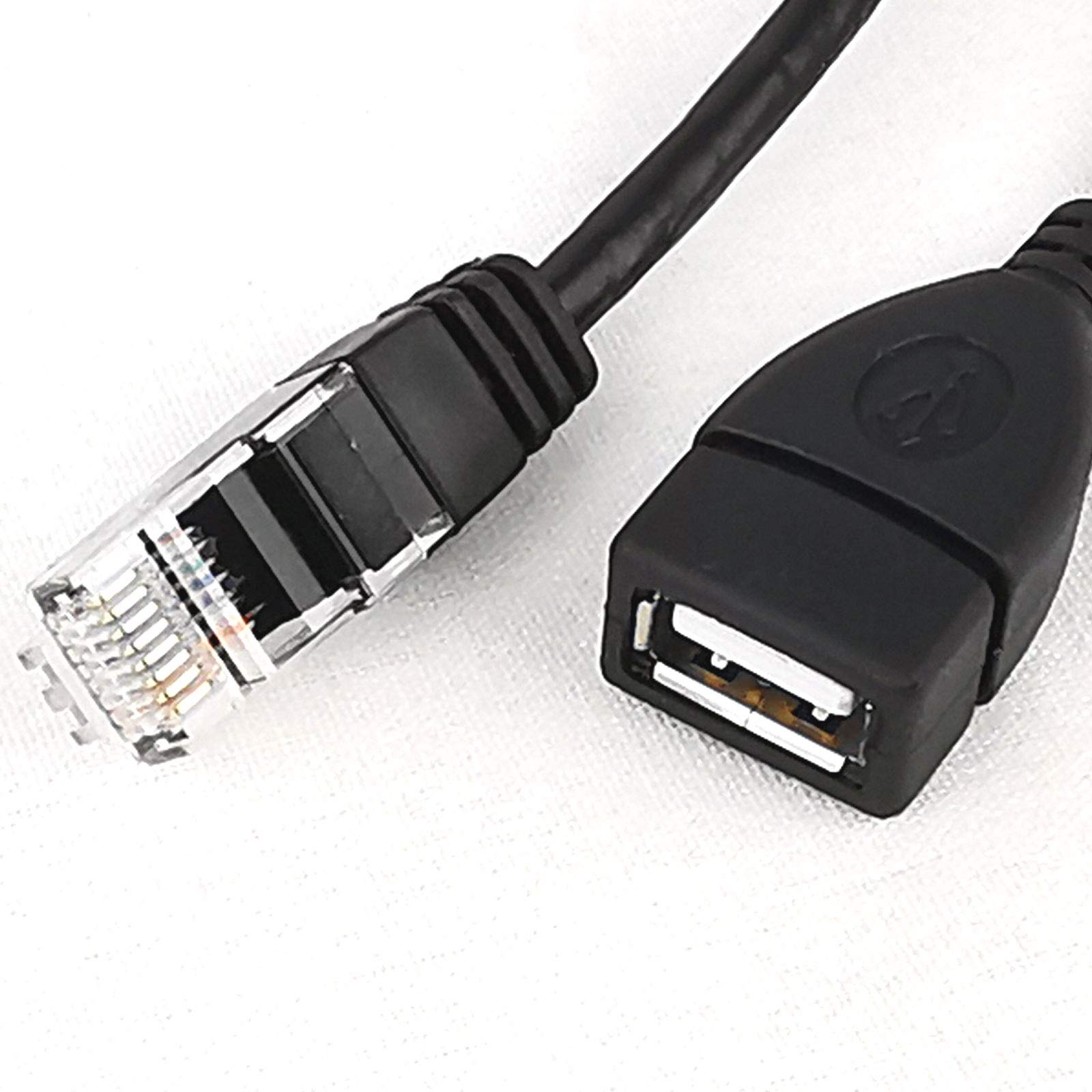 DSLRKIT Gigabit Ethernet Active PoE Splitter 48V to 5V 2.4A with USB Female Type A Port
