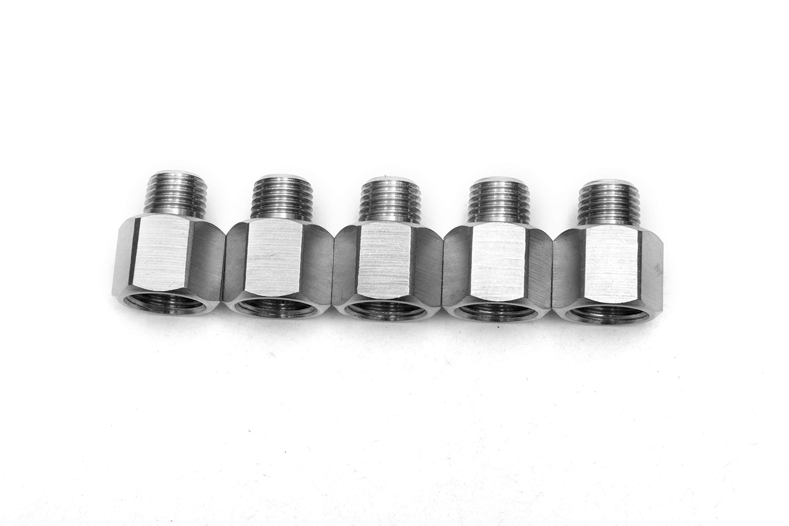 Adaptador roscado NPT hembra 3/8 a macho 1/4 acero inoxidable para aire comprimido