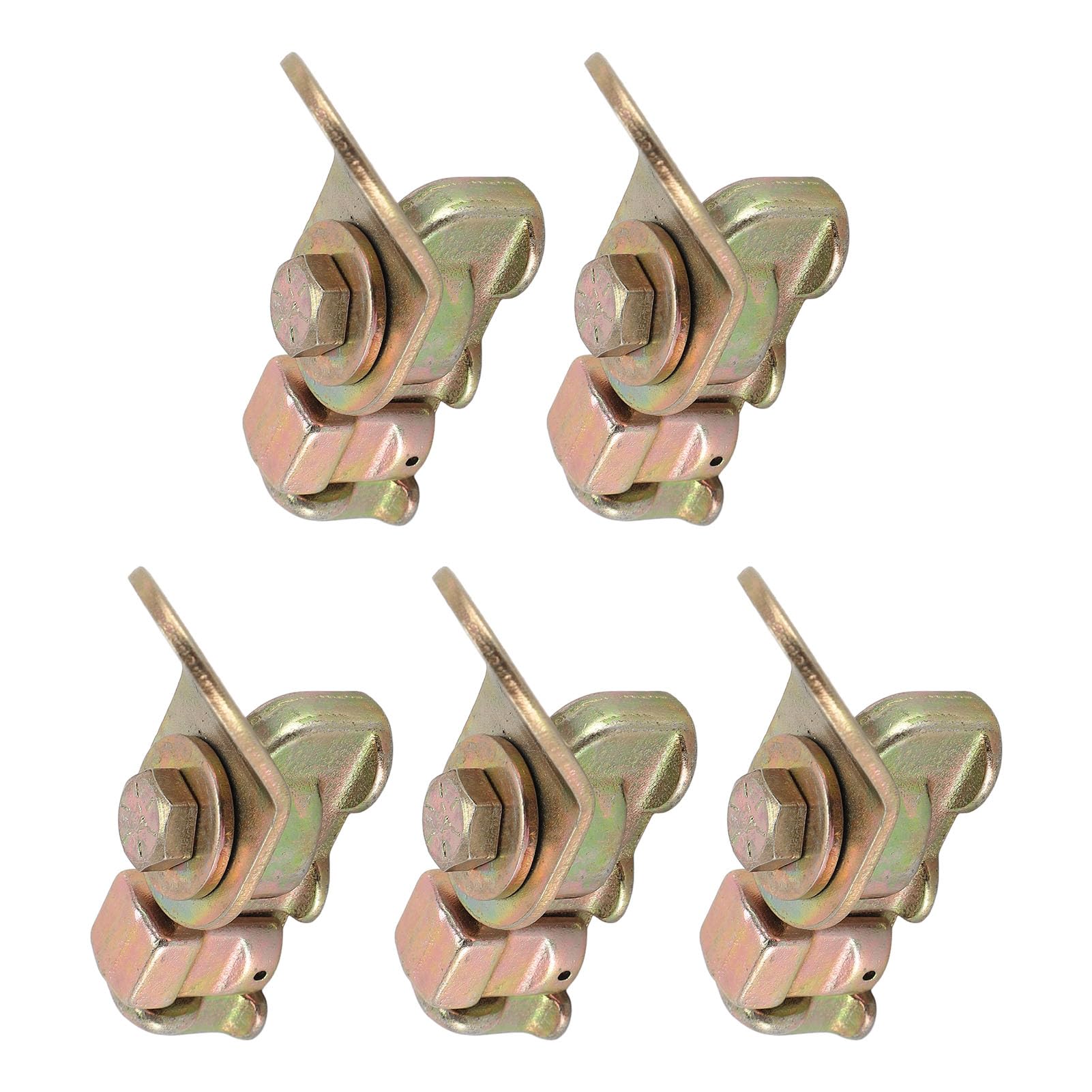 Accesorio de Perno Doble con Riel en L, Punto de Anclaje Resistente para Plataforma de Camión, Remolque, Camioneta, Muebles Seguros, Herramientas, Cajas, Acero Al Carbono, 5 Piezas