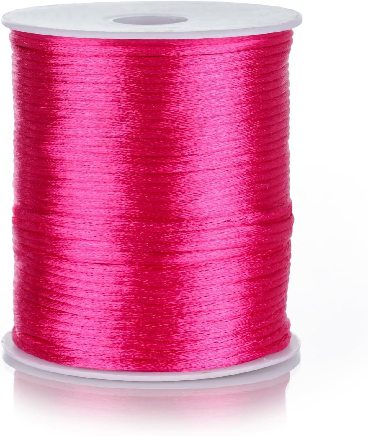 FQTANJU 2mm Nylon Satin Cord, 100 Yards String for Bracelet Jewelry Making Silky Rattail Macrame Trim