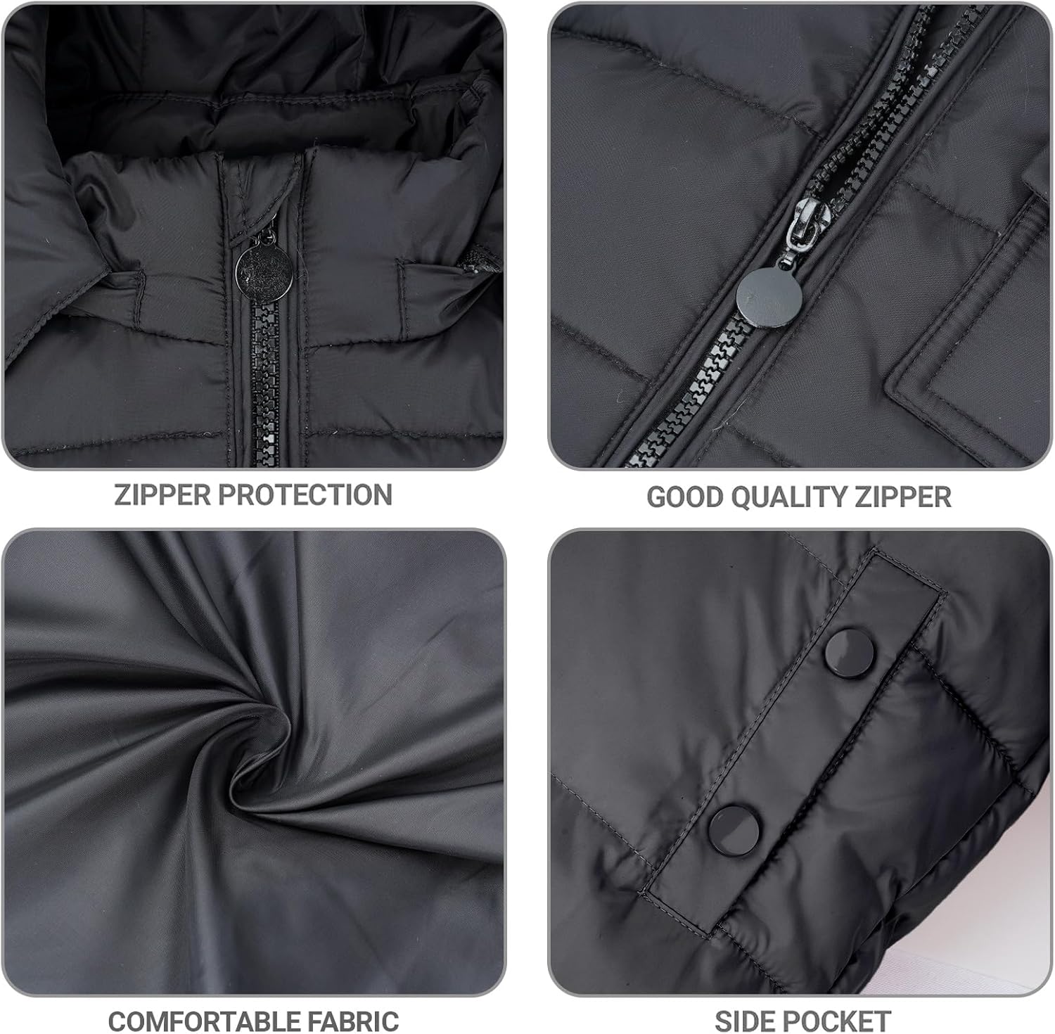 JiAmy Kids 2 Piece Snowsuit Set Girl Winter Hooded Puffer Jacket & Snow Bib Pants Boy Ski Suits Ultralight Outfit - Image 5