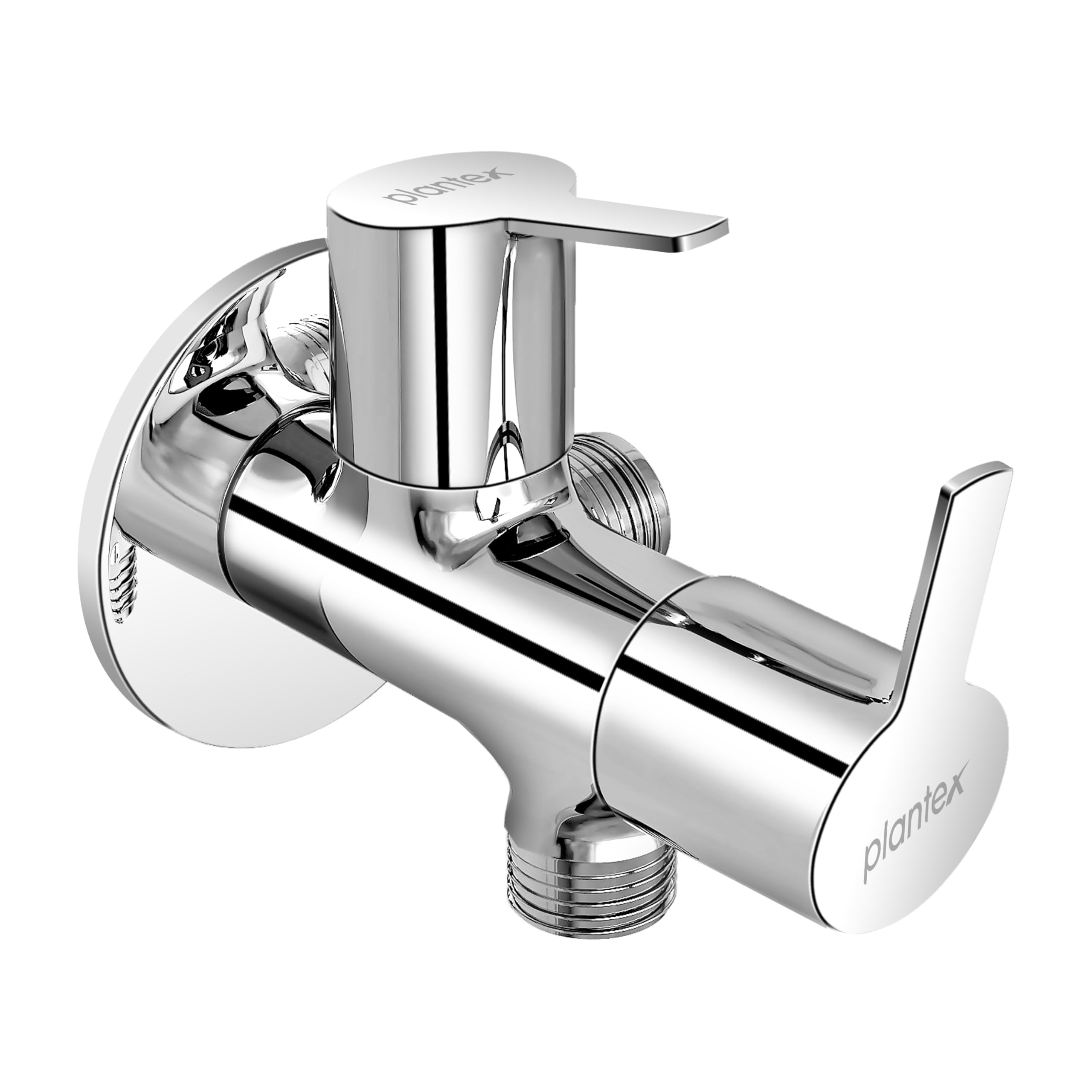 Plantex 2 in 1 Angle Cock/2 - Way Angle Valve for Bathroom with Wall Flange & Teflon Tape - Pack of 1 (Rio, Chrome)-picture-17
