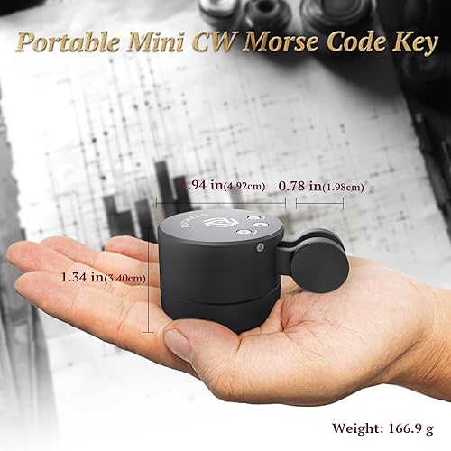 Miniatura 3 de Putikeeg Mini llave de código morse - CW doble paleta con base magnética, paletas de retorno magnéticas, llave Lambic Morse para radioaficionado