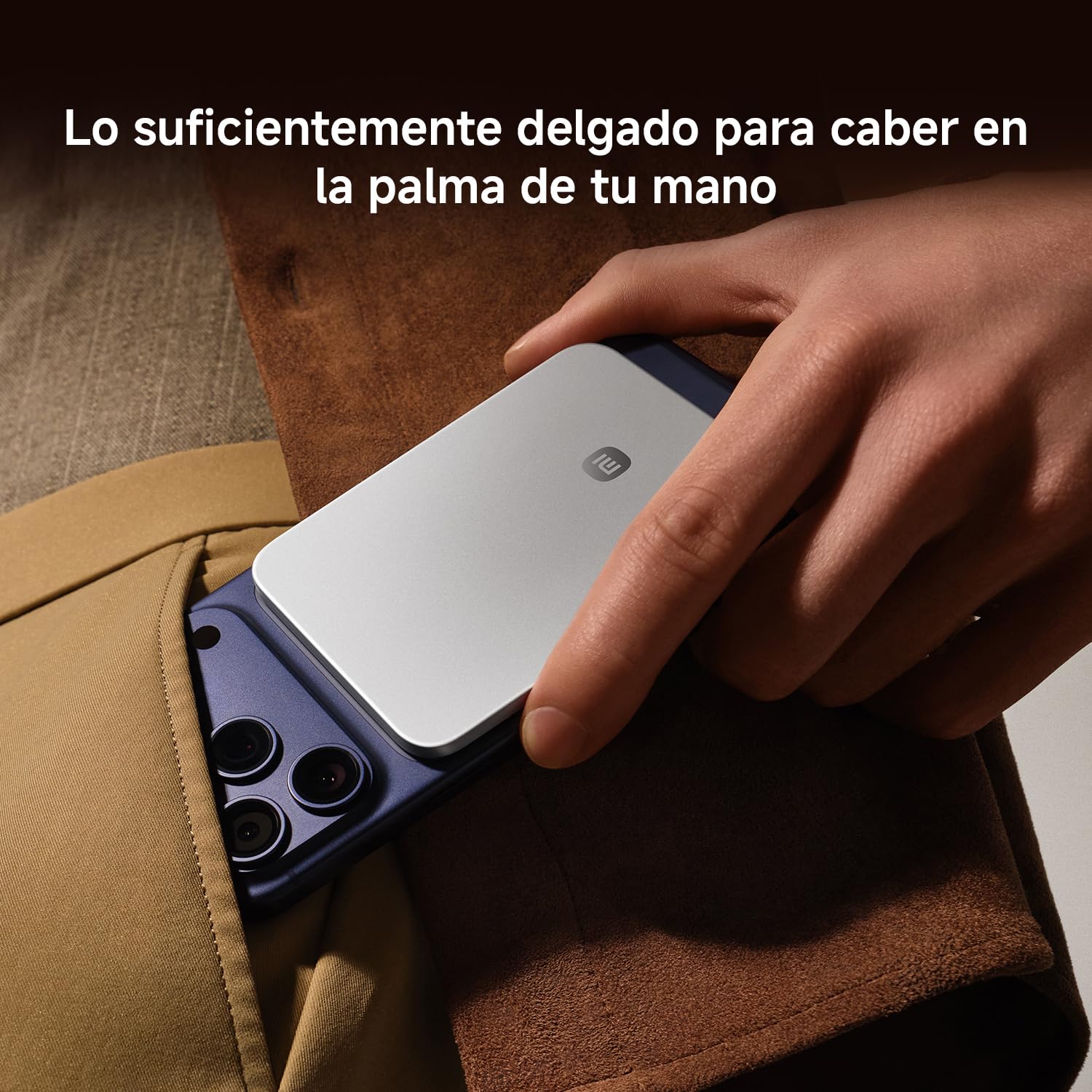 Xiaomi Ultrathin Magnetic Power Bank 5000mAh 15W Compatible con MagSafe para iPhone Batería Externa Ultrafina y Ligera con Carga inalámbrica, Compatible con iPhone 17/16/15/14/13/12, Gletscher Silber