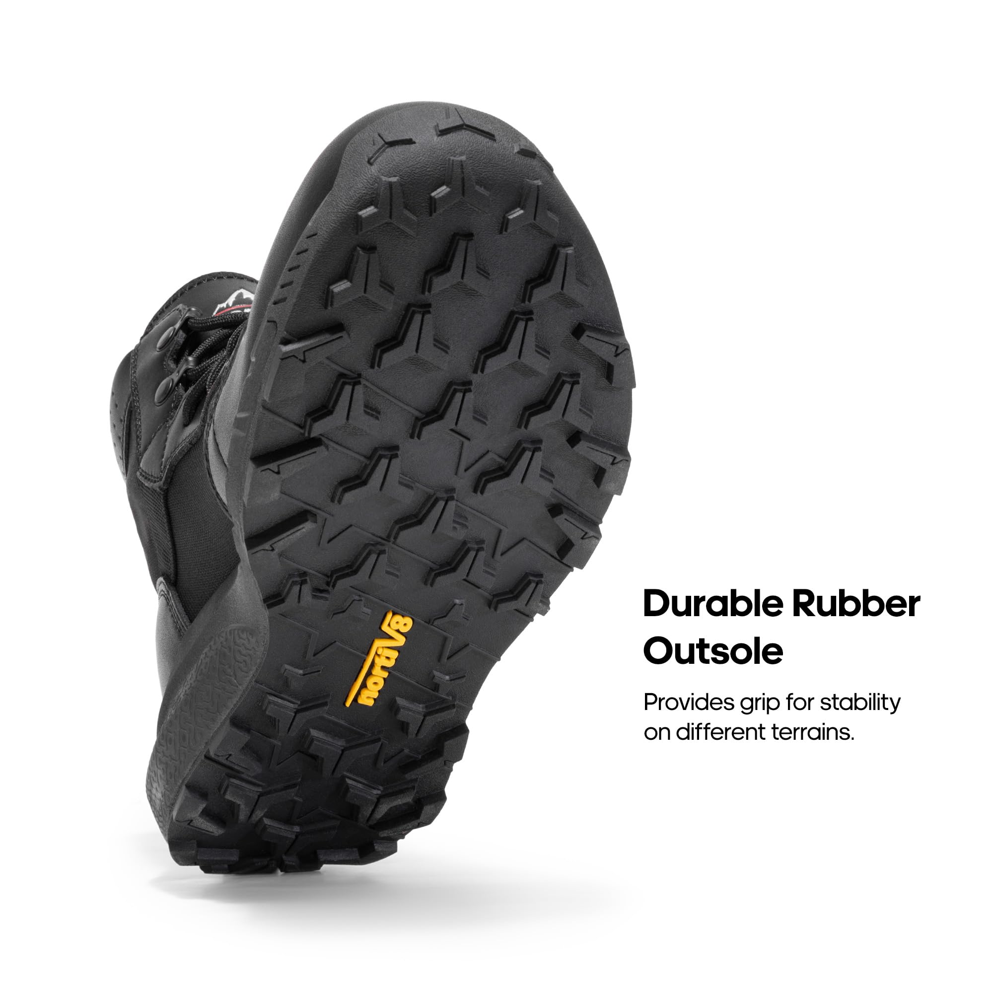 NORTIV 8 Botas de trabajo tácticas militares ligeras para hombre, para senderismo, motocicleta, combate, 15,2 cm