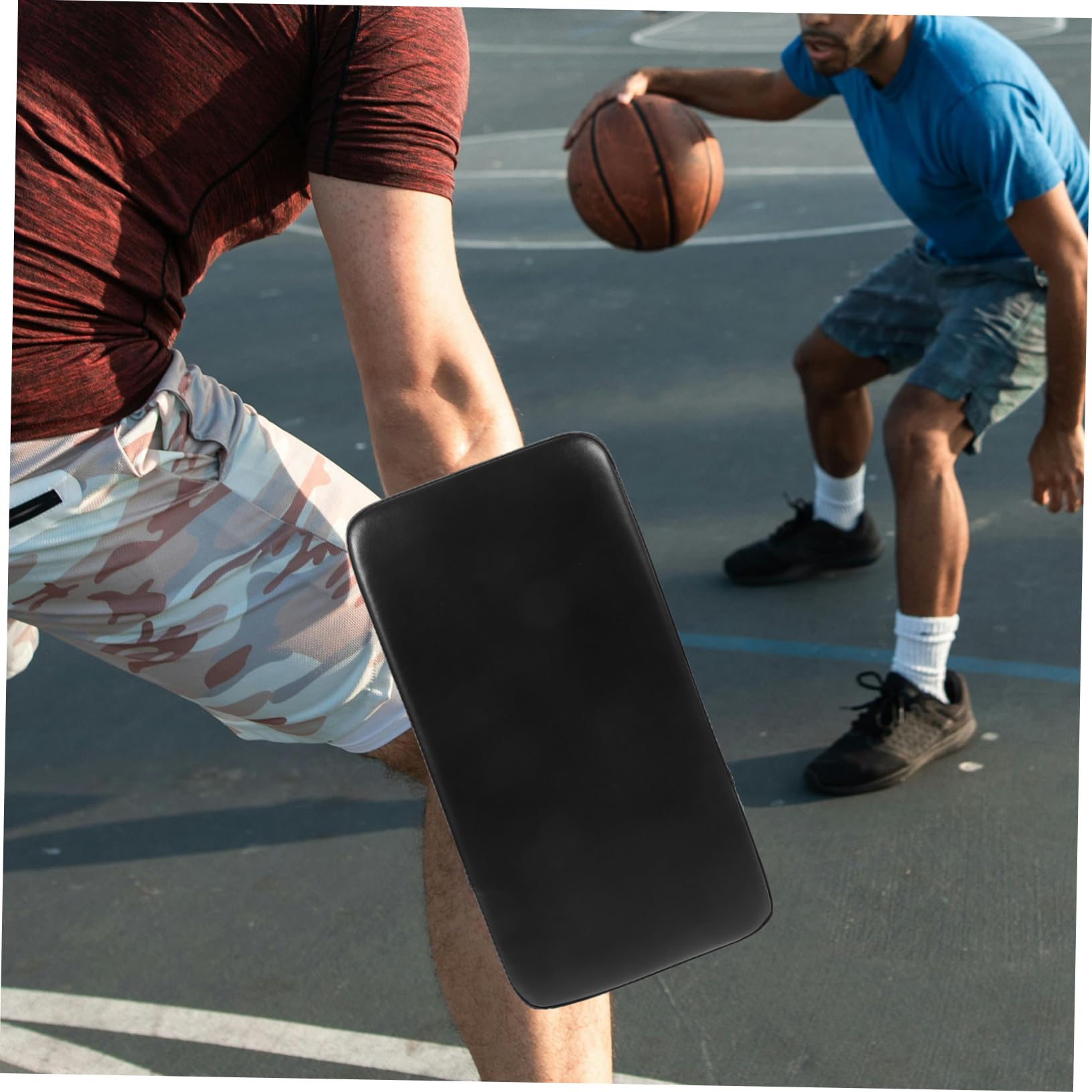Toyvian Cuscino di Blocco per Allenamento Basket, Tappetino Multifunzione Imbottito in PVC e PU con Impugnatura Ergonomica
