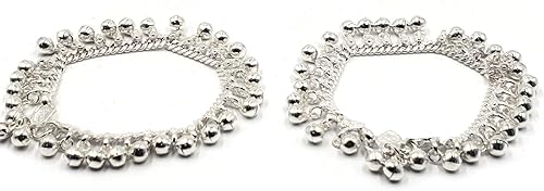 Miniatura 4 de Tobillera de campana tradicional de plata 700 - Estilo#02