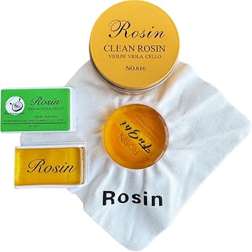 Violin Rosin, [2Packs] High Quality Violin Rosin for Bow, Viola, Cello, Light Low Dust Resin Violin Accessories 2PCS Yellow