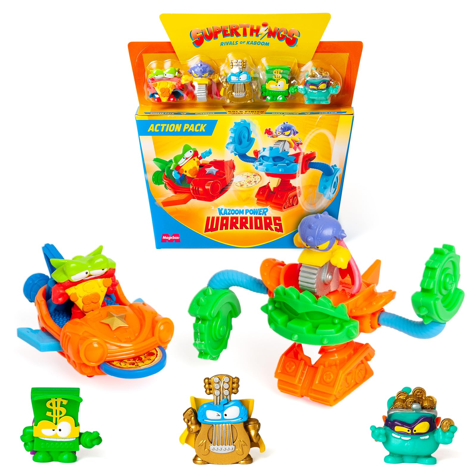 SUPERTHINGS KAZOOM Power Warriors – Action Pack. Contiene 5 Superthings (Incluye 1 capitán Dorado), 1 Robot, 1 Slider. Pack 1 de 4 — view 11