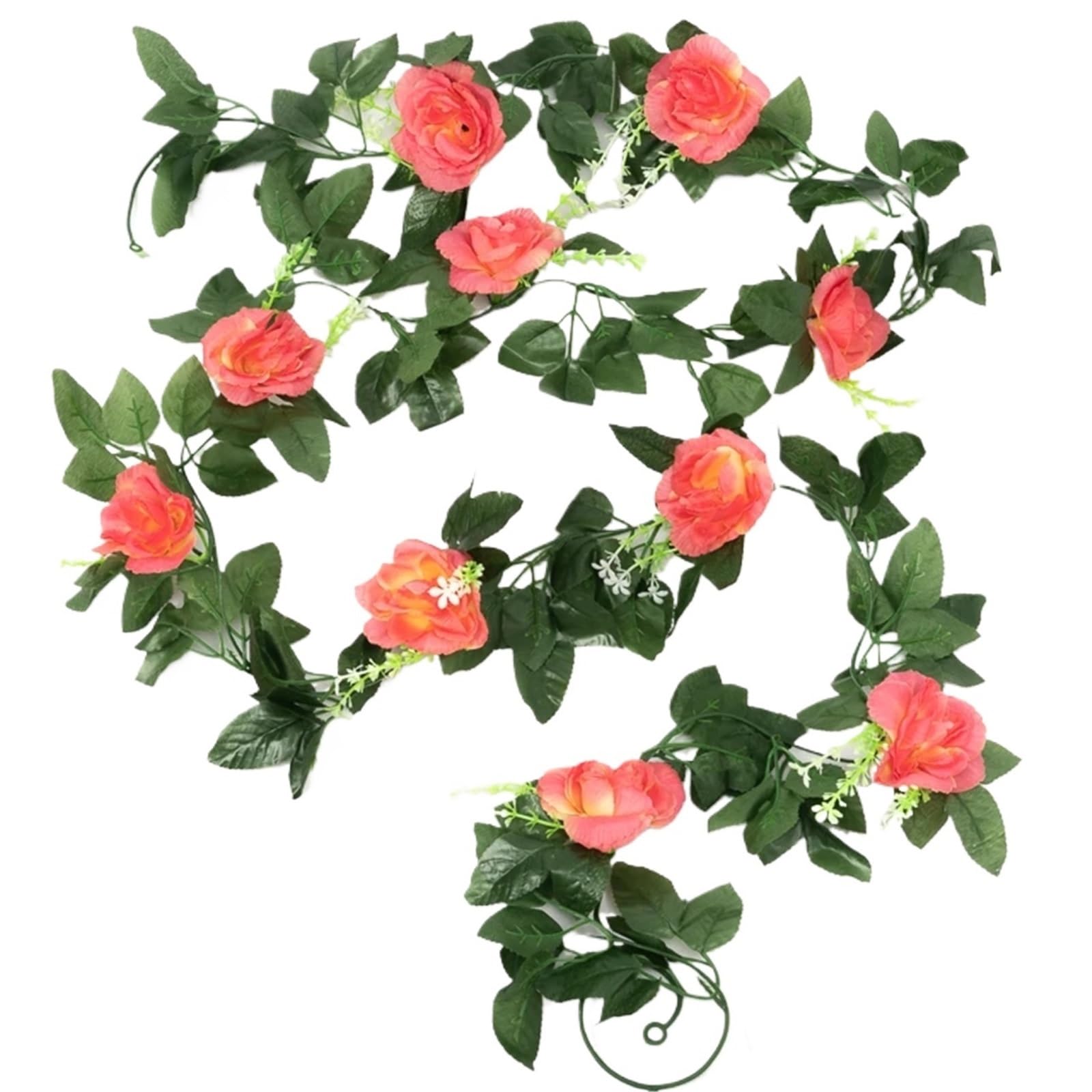 LXLAEOANG Artificial Flowers Silk Artificial Flowers Garland Rose Vine Hanging Wedding Home Garden Wall Christmas Decoration Arch Fake Plant Garlands