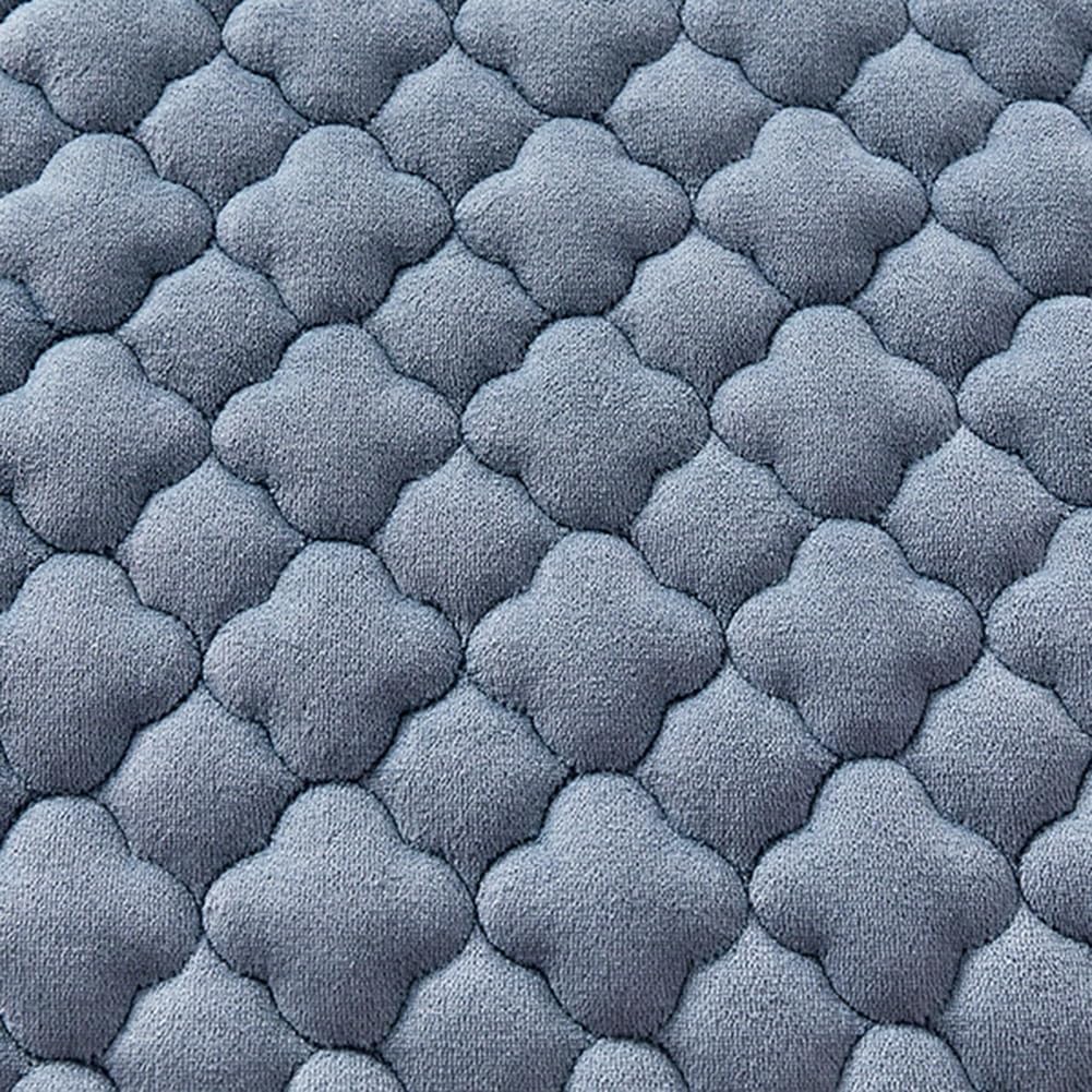 OBONG Winter Warm Thicken Mattress Cover King Queen Milk Velvet Fitted Sheet Bedding Quilted Mattress Pad Soft Breathable Elastic Fitted Mattress Protector (Color : #04, Size : Queen-150 * 200cm)