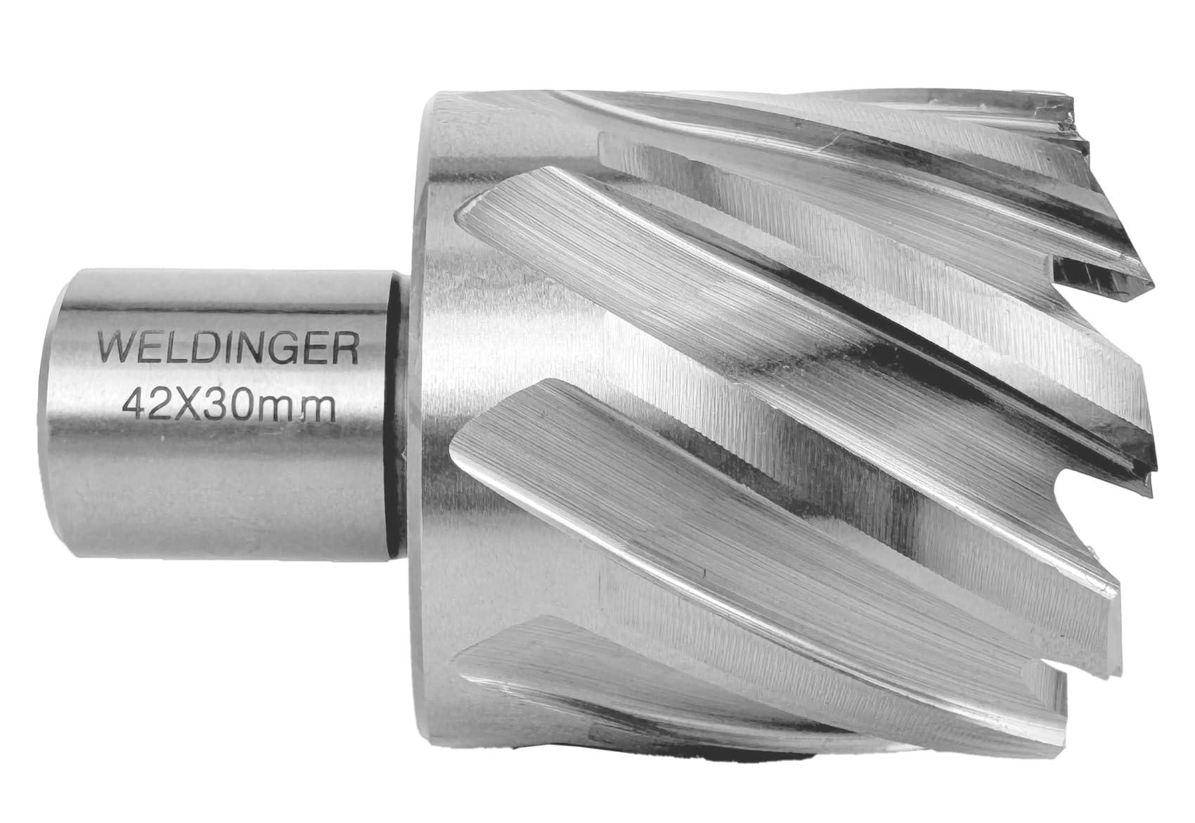 WELDINGER Vollschliff Kernbohrer HSS M2 Weldon für Magnetbohrmaschinen 42 mm Durchmesser
