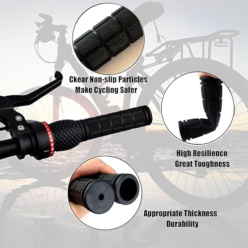 Miniatura 7 de Beakuoo Empuñaduras de manillar de bicicleta para niños y niñas, agarre de goma antideslizante para bicicleta, scooter Cruiser Seadoo, silla de