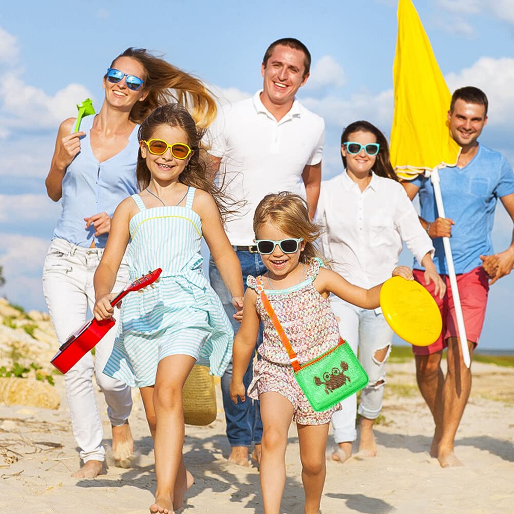 Borsa A Rete Per Raccolta Conchiglie Da Spiaggia Per Bambini - Gialla