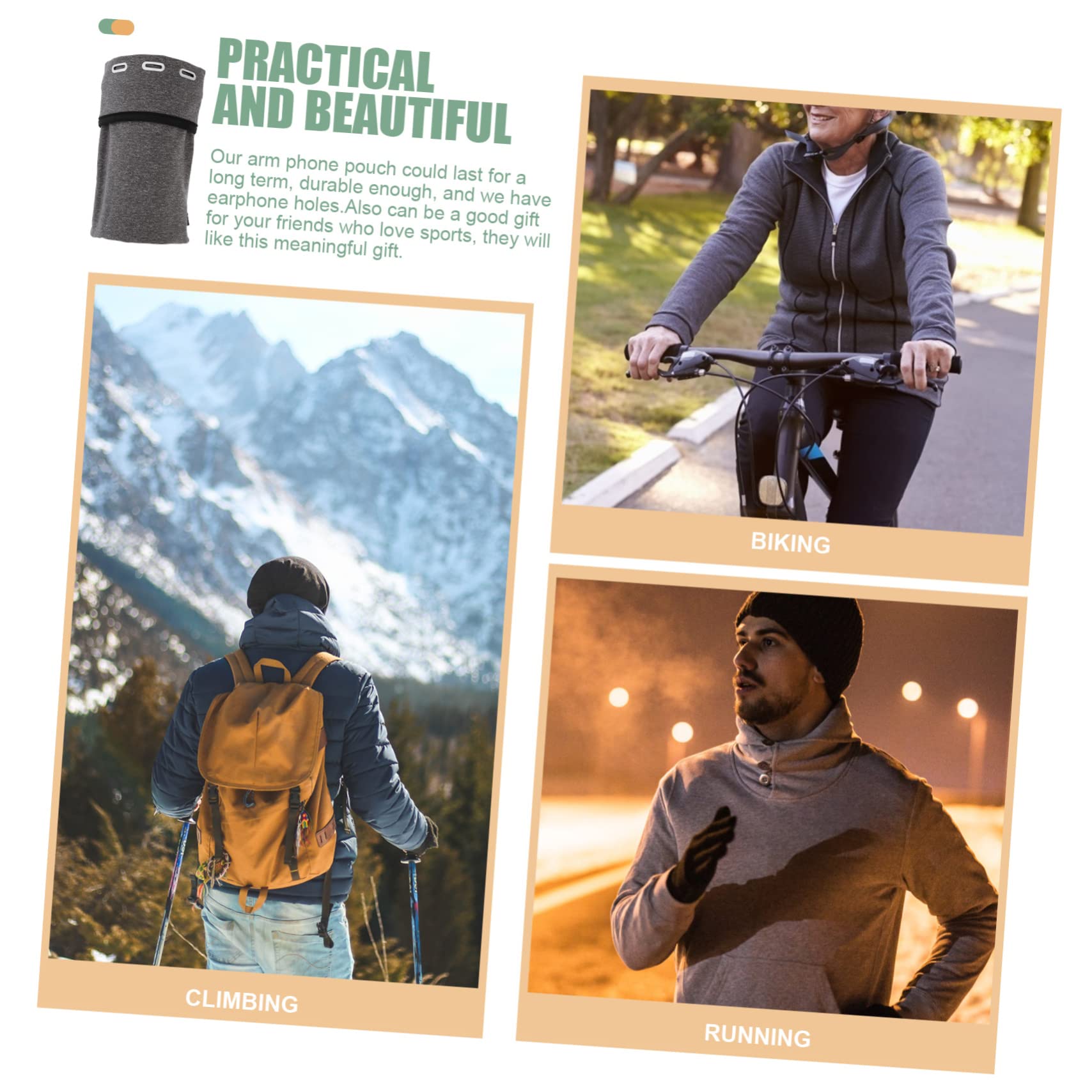 OSALADI 5pezzi Fascia Da Braccio Sportiva Per Smartphone Pouch Per Telefono Da Running Arm Bag Leggera e Compatta Eccellente Per Allenamenti e Attività All Aria Aperta