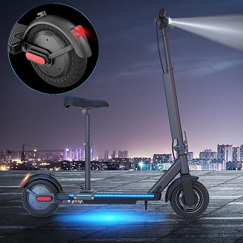 Miniatura 7 de Caroma Patinete eléctrico, rango de 20 a 25 millas y velocidad de 20 MPH, neumáticos sólidos de 10 pulgadas, scooter eléctrico de control de crucero