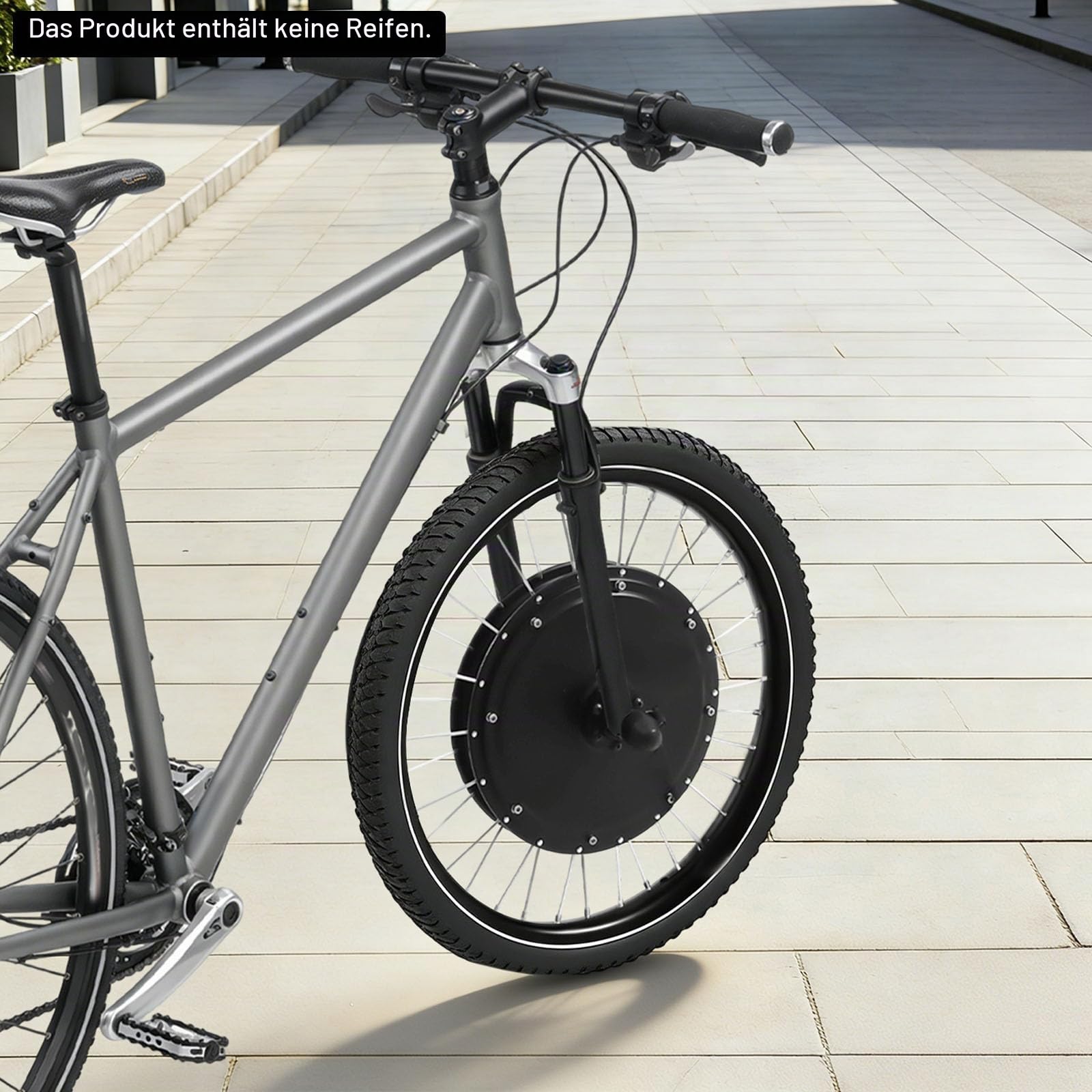 20 Zoll Elektro Fahrrad Vorderrad Nabenmotor Hub E-Fahrräder Umbausatz mit LCD Funktion, V-Bremse/Scheibenbremse, Bürstenloser Motor E-Bike Conversion Kit 36V 500W