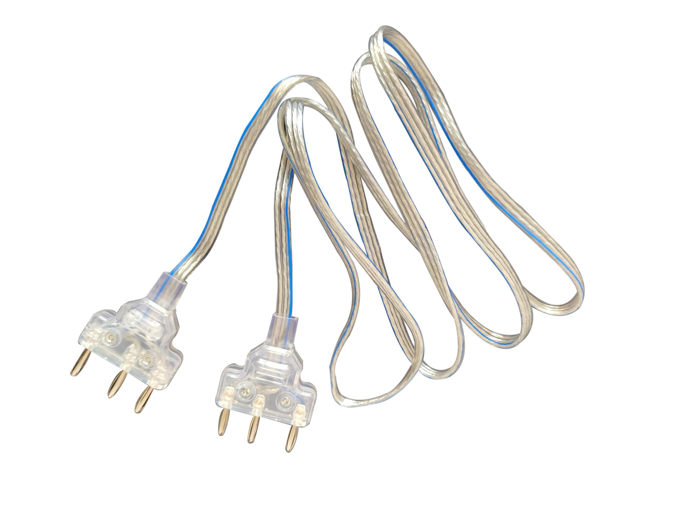 LEONARK Fechten Degen Säbel Florett Körperkabel Maske Kabel Fechtungsdrahtklemme Clip - Zwei-Pin-Stecker/DREI-Pin-Stecker Klarer Draht (Set von 2)