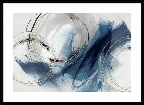 Amanti Art Framed Wall Art Print 30x41 Detour by Isabelle Z, Abstract Wall Art, Modern Contemporary Decor, X-Large Poster Painting Artwork for Living Room, Bedroom, Bathroom, Kitchen, Office