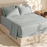 Vista 32 de Hearth & Harbor Sábanas de bolsillo extra profundas, se adapta a colchones de 18 a 24 pulgadas de profundidad, juego de sábanas de bolsillo extra