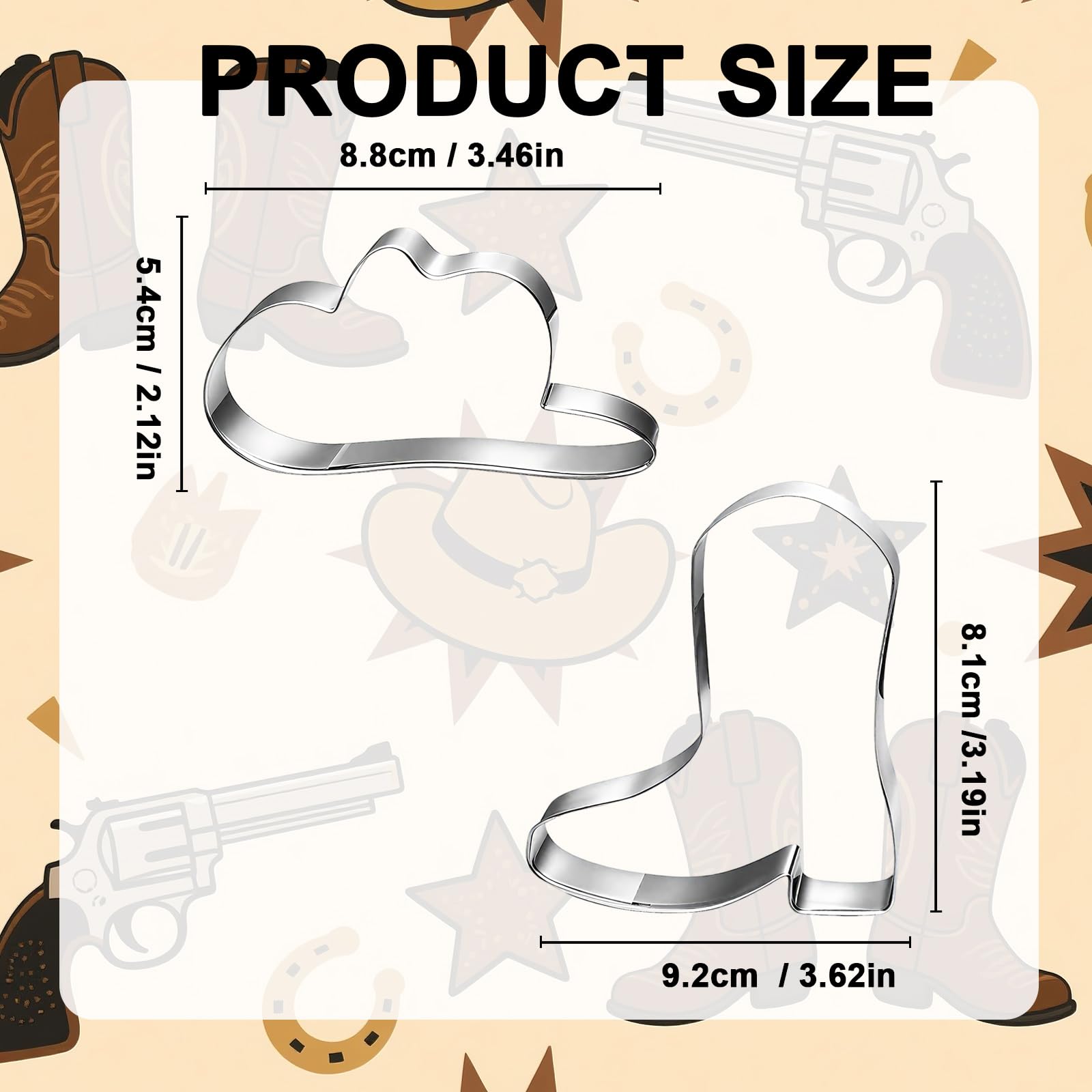 R&M Cowboy Tagliapasta In Acciaio Stagnato - Formina Per Biscotti, 4,25 Cm, Resistente