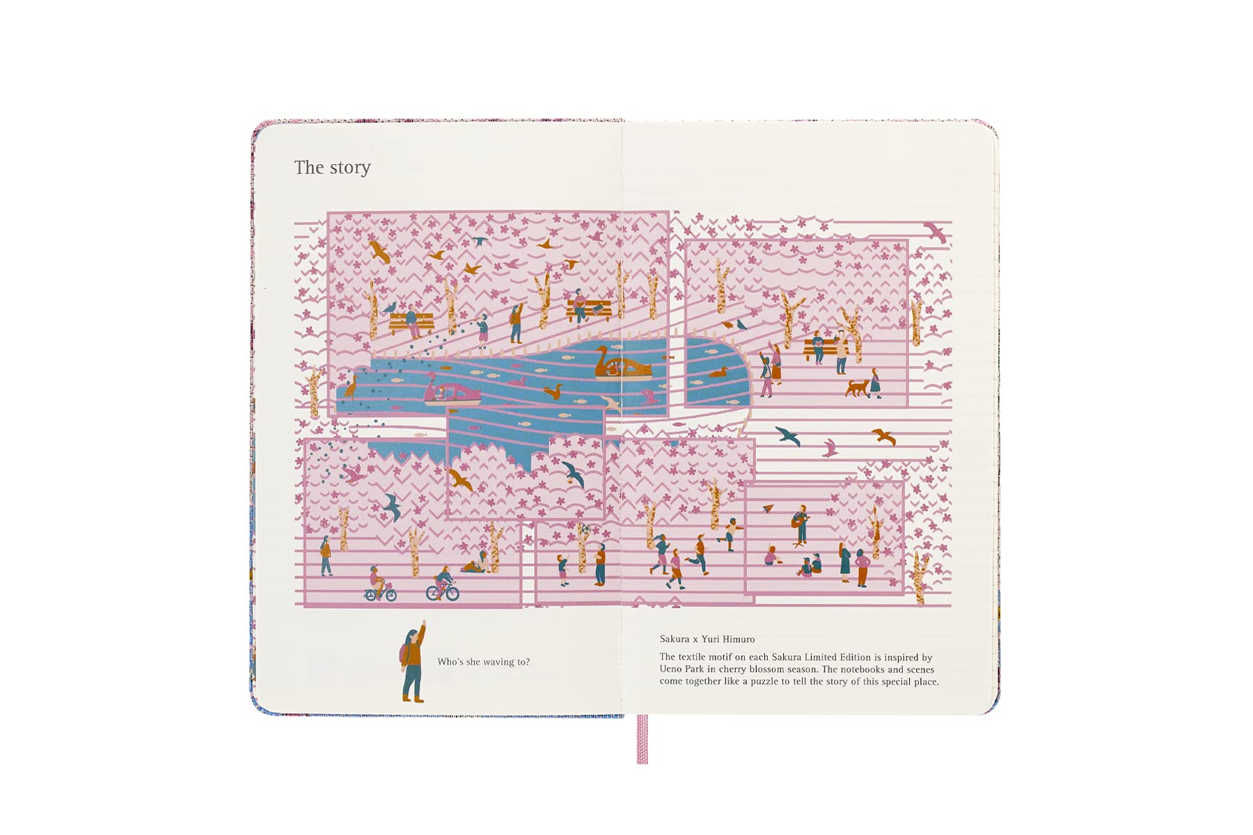 Moleskine Scatola da Collezione Sakura, Set con Taccuino in Edizione Limitata, Taccuino Sakura, Copertina Rigida in Tessuto, Dimensioni Large 13 x 21 cm, Colore Rosa Scuro