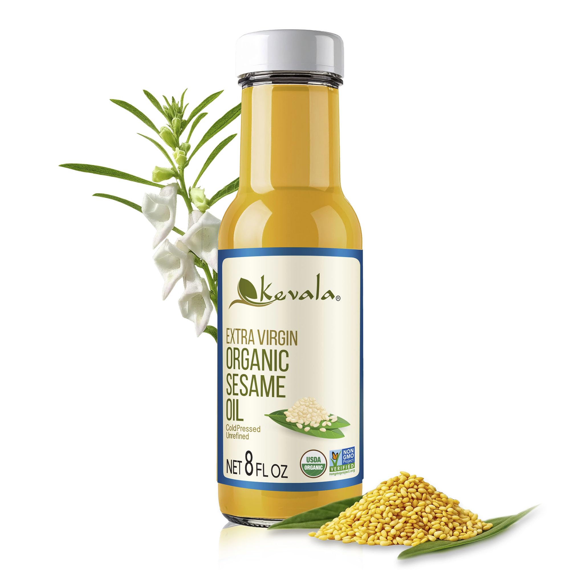 Extra Virgin Organic Sesame Oil, 8 Fl Oz