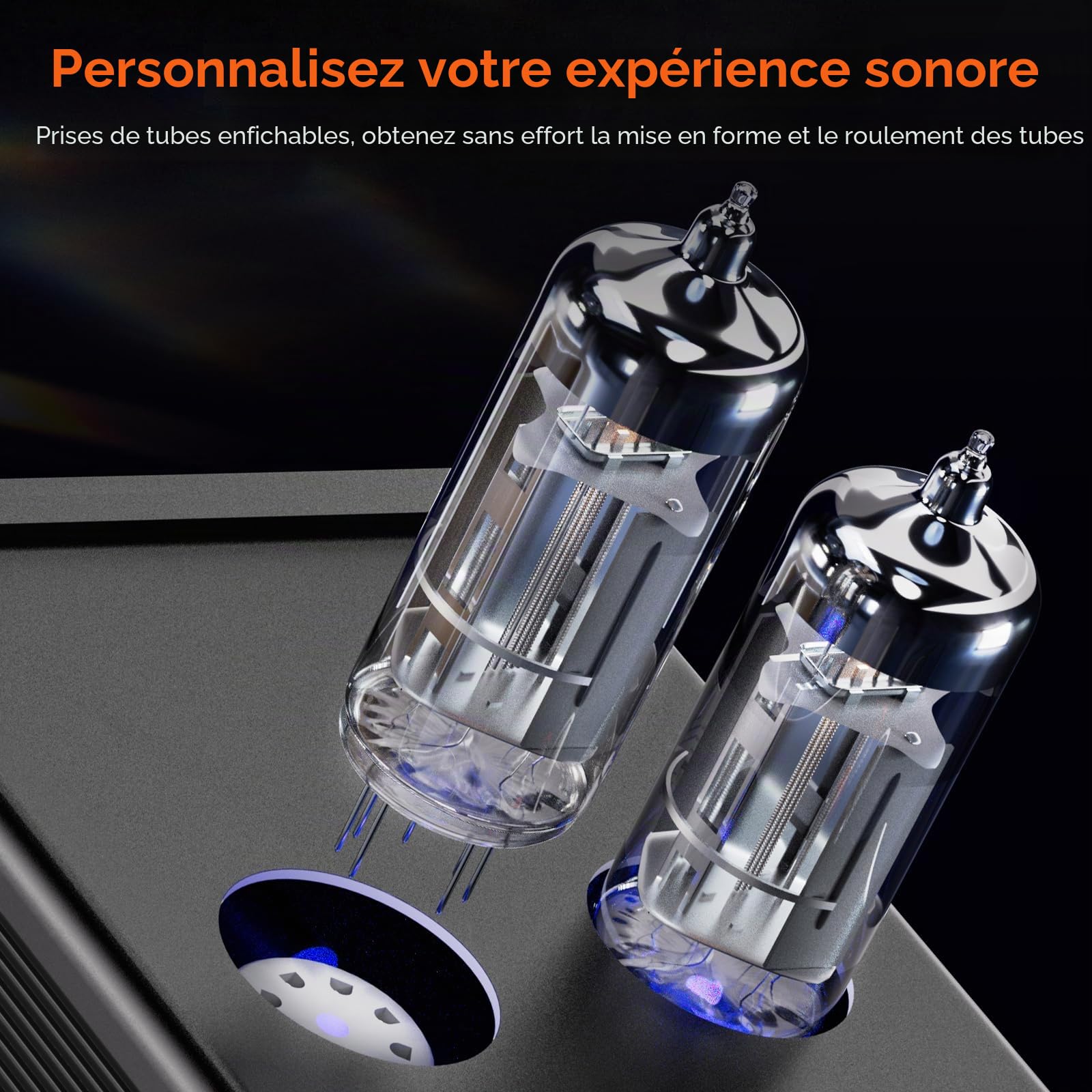 Nobsound Mini préampli à tube HiFi : préamplificateur audio stéréo classe A avec contrôle des basses et des aigus pour amplificateur stéréo domestique, haut-parleur actif, systèmes audio de bureau