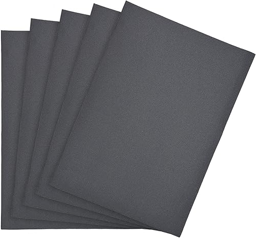 Miniatura 18 de uxcell Hojas de lijado de grano 360 de 9 x 11 pulgadas, papel de lija de carburo de silicio húmedo y seco para muebles de madera, pulido de metal, 5