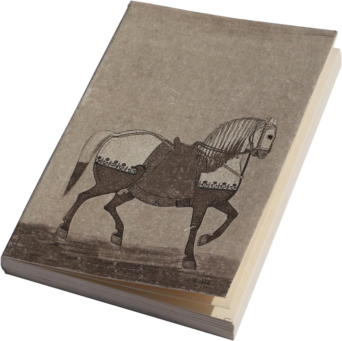 DeKulture Persian Horse 140-Page Notebook - Acid-Free Paper, Flat Open Softcover, Travel Journal, Diary, Gift for Men & Women (125gsm)