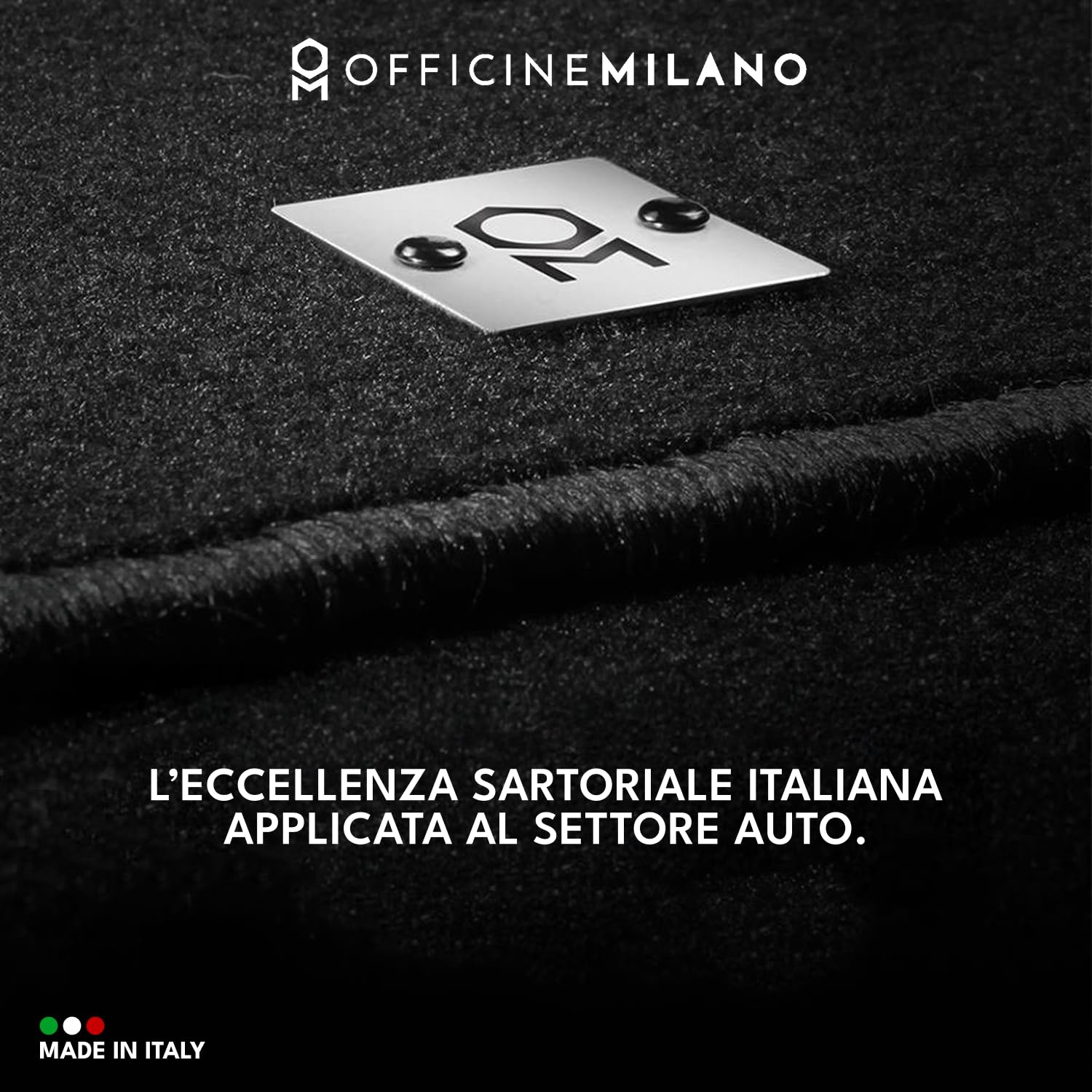 4 Tappetini Impermeabili e Lavabili in Gomma per FIAT 500 Hybrid Compatibile con Modelli dal 2020 - Alta Qualità - Made in Italy - OFFICINE MILANO