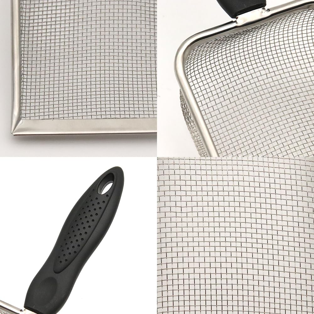 Pelle à sable pour reptiles - 26 cm - Amphibie - Pour nettoyage de litière d'aquarium - Substrat métallique à mailles fines pour gecko, lézard, araignée, serpent, tortue, acier inoxydable